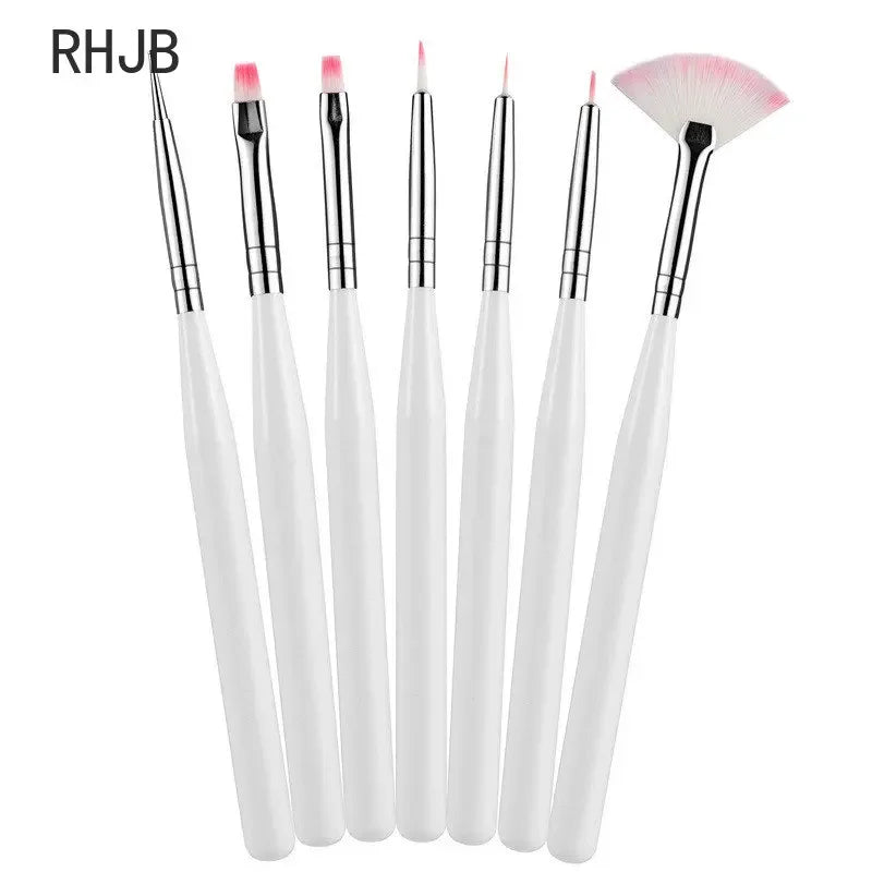 New 2025 Multiple nail art nail brush Design Tip Drawing Carving Dotting Nail Pen Builder Flat Liner Acrylic Gel Polish Manicure