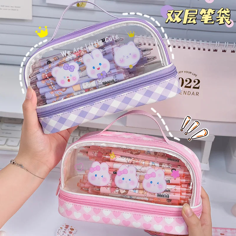 Pencil Cases For Girls School Supplies Pencil Pouch Trousse Scolaire Large Capacity Pencilcase Estuche Escolar Cute Pencil Case