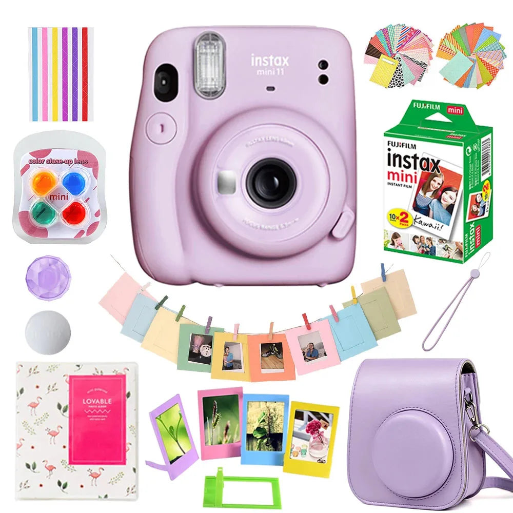 Fuji Fujifilm Instax Mini 11 Instant Camera Film Photo Snapshot Printing CameraShooting Insta Mini12 Camara Fotografica Upgraded