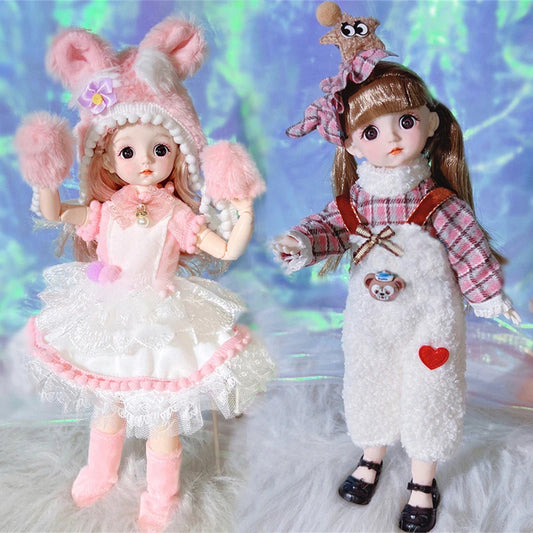 Super Cute 30cm Princess Doll ( Option B ) or Doll Clothes Accessories ( Option A) Kids Girl Toy Birthday Gift Doll 1/6 Bjd Doll