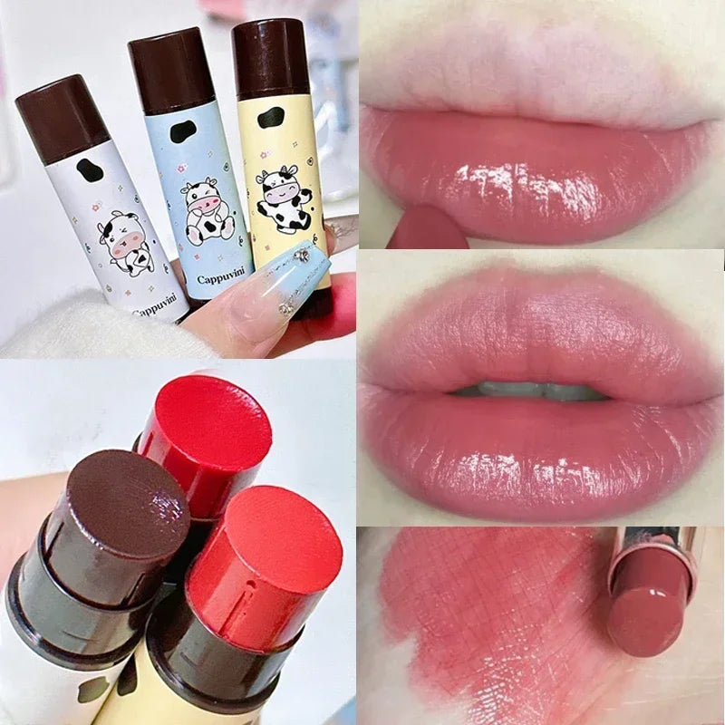 Black Tea Jelly Tinted Lip Balm Moisturizing Colored Lip Tinted Hydrating Waterproof Lipstick Gloss Base Lip Care Primer Makeup