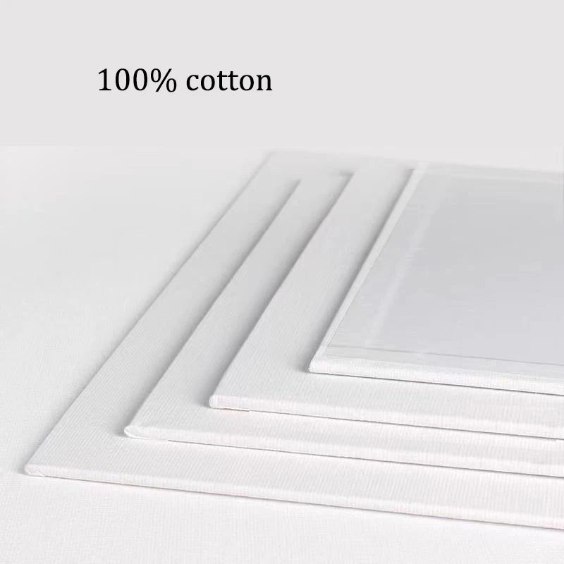 5 Pcs Canvas Board Painting Cotton Blank,Primed White,Suitable For Oil Painting,Watercolor,Gouache,Acrylic,Art Supplies,HB-17