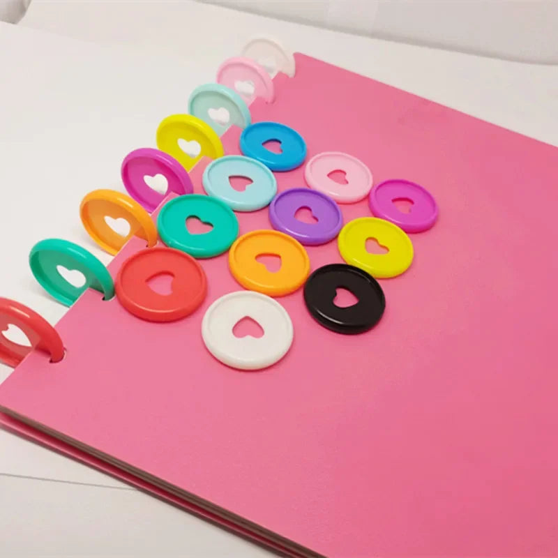 28MM color plastic binding ring mushroom hole loose-leaf notebook love CD binding supplies