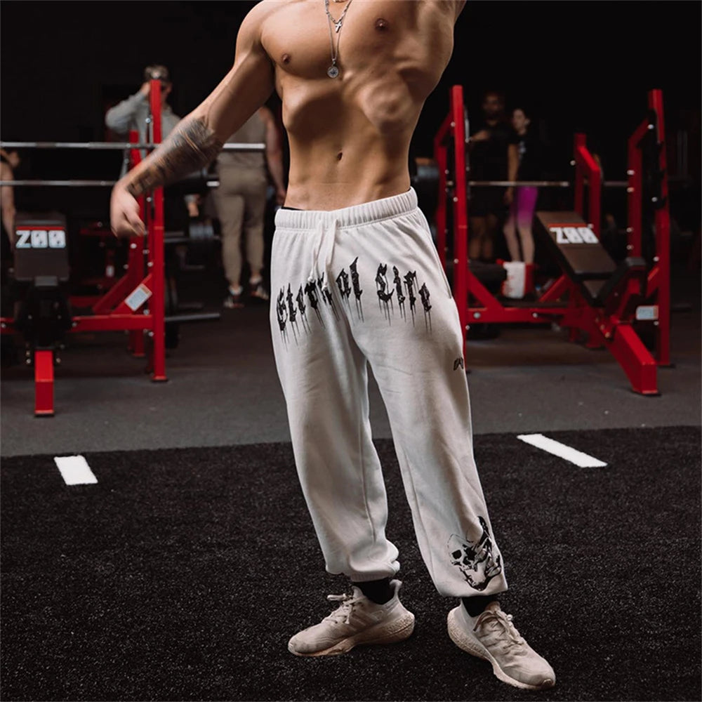 Autumn Spring New Brand Mens Gym Joggers Cotton Pants Streetwear Sweatpants Sport Leggings Trousers Fitness Bodybuilding Bottoms