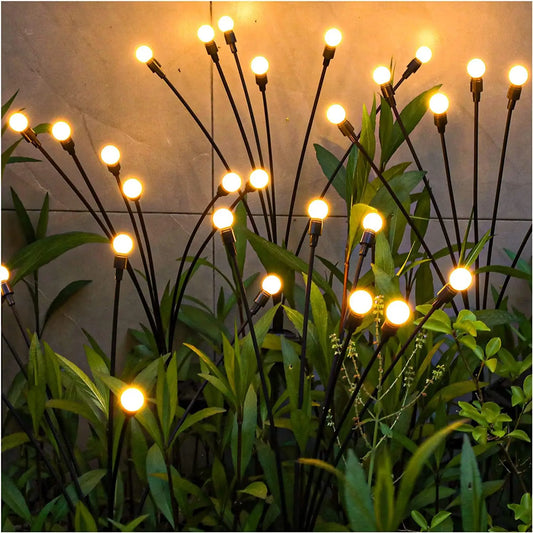 Solar Firefly Lights Outdoor 6/8/10 Led Solar Garden Lawn Lights Waterproof Swaying Light For Courtyard Patio Pathway Decoration