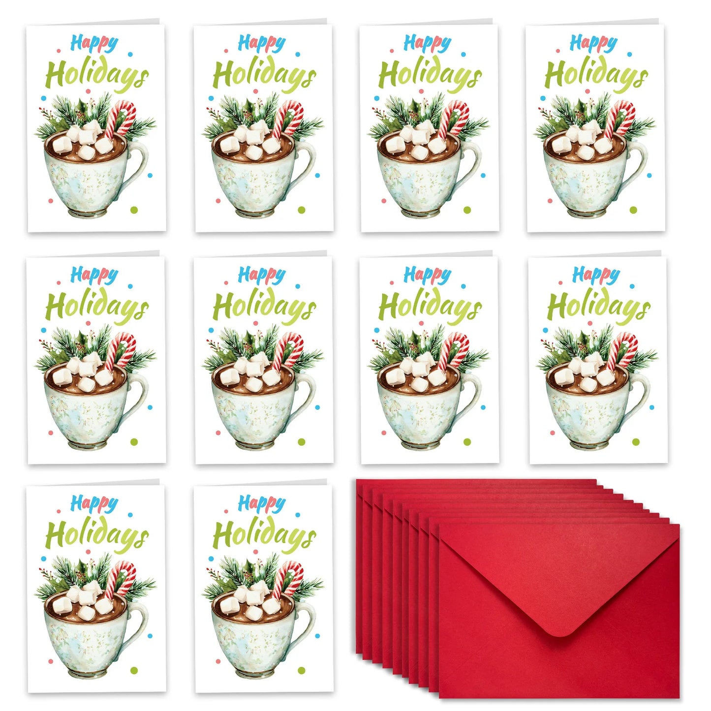 10pcs/Lot Merry Christmas Cards Message Card New Year Greeting Cards Christmas Gift For Family and Friends With Envelopes