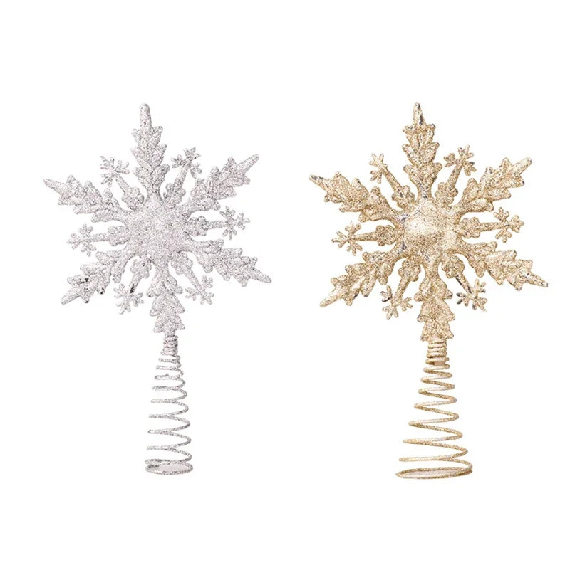 Christmas Tree Toppers Star Xmas Tree Decor Ornaments Gold Silver Star Christmas Decorations For Home Xmas 2023 Navidad New Year