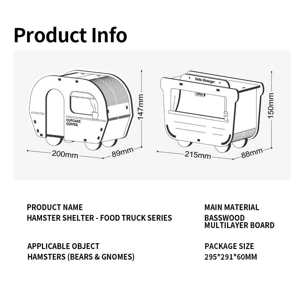 Hamster Squirrel House Toys Guinea Pig Wooden Hideout House Rabbit Chinchilla Gerbil Nest Hamster Accessories Small Pet Supplies