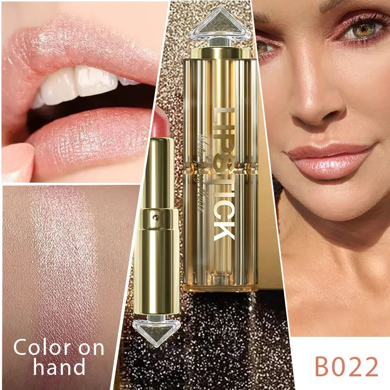 12 Colors Magic Pink Glitter Lipstick Matte Gliter Shimmer Super Finish Matte Velvet Waterproof Glitter Lipsticks