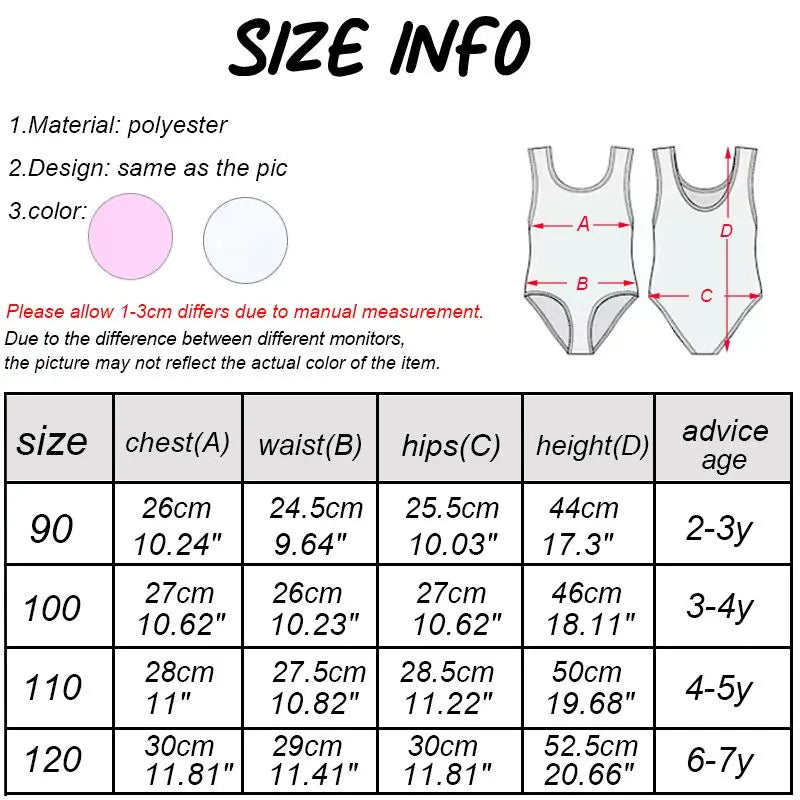 Personalized Custom Initial Name Baby Girl Swimsuit 2-7 Year One Piece Swimwear Children's Beach Clothes Kid Summer Bathing Suit