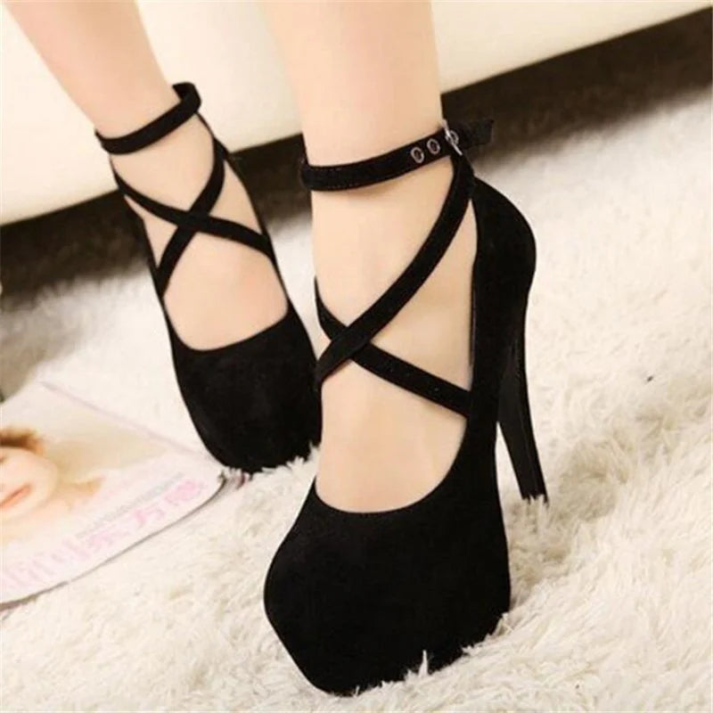 Red Black Black High Heel Stiletto Ladies Dress Pumps Fashion 2022 Ladies Party Platform Sandals Women's Scarpins Shoes