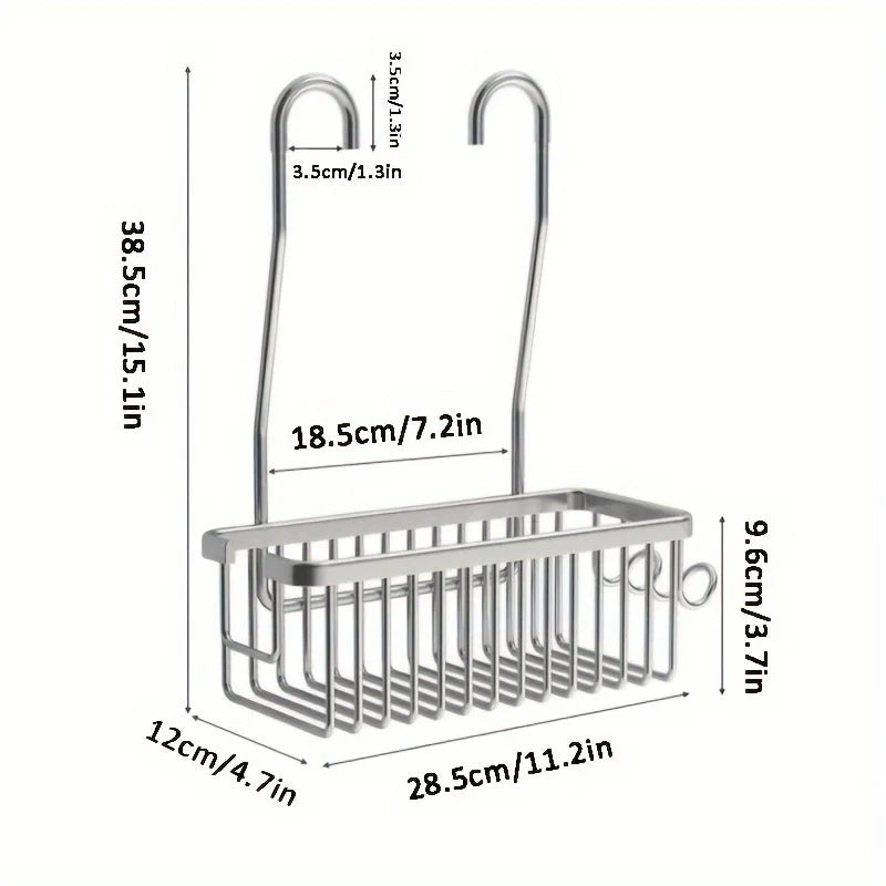 Shower Caddy Organizer Hanging Bathroom Storage Rack Over the Shower Wall Shelf for Shampoo Conditioner and Bathroom Accessories