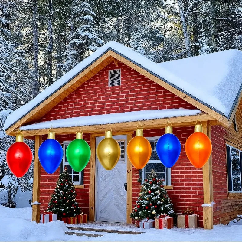 Emulational PVC Christmas Colored Lights Inflatable Ball, Colorful String Lights Inflatable Ball for parties、various festivals
