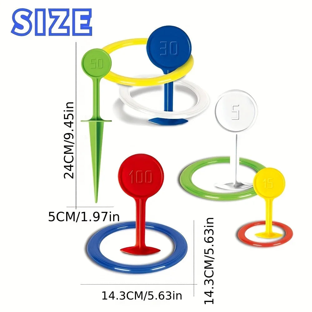 Plastic Ring Toss Game for Kids Outdoor Toss Ring Toys for Lawn and Beach Outdoor Yard Games Gifts Carnival Party Favors