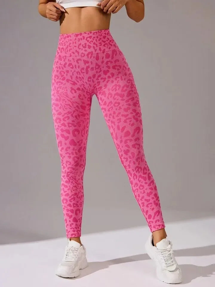 High Waist Sports Leggings Women Seamless Leopard Yoga Pants Sexy Hip Lift Trainning Fitness Outdoor Sports Tights for Women
