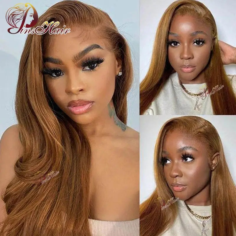 30 Inch Ginger Blonde 13X6 Lace Front Wig 13X4 Body Wave Human Hair Wigs Transparent Brazilian Human Hair Wig For Black Women