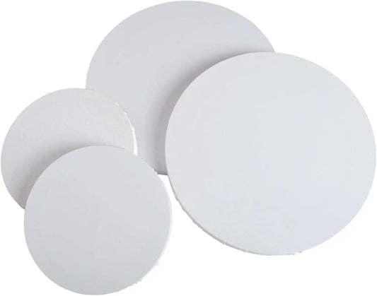 Bview Art Professional 1pcs Round Canvas Stretched Circle Canvas Board for Painting, Acrylic Pouring