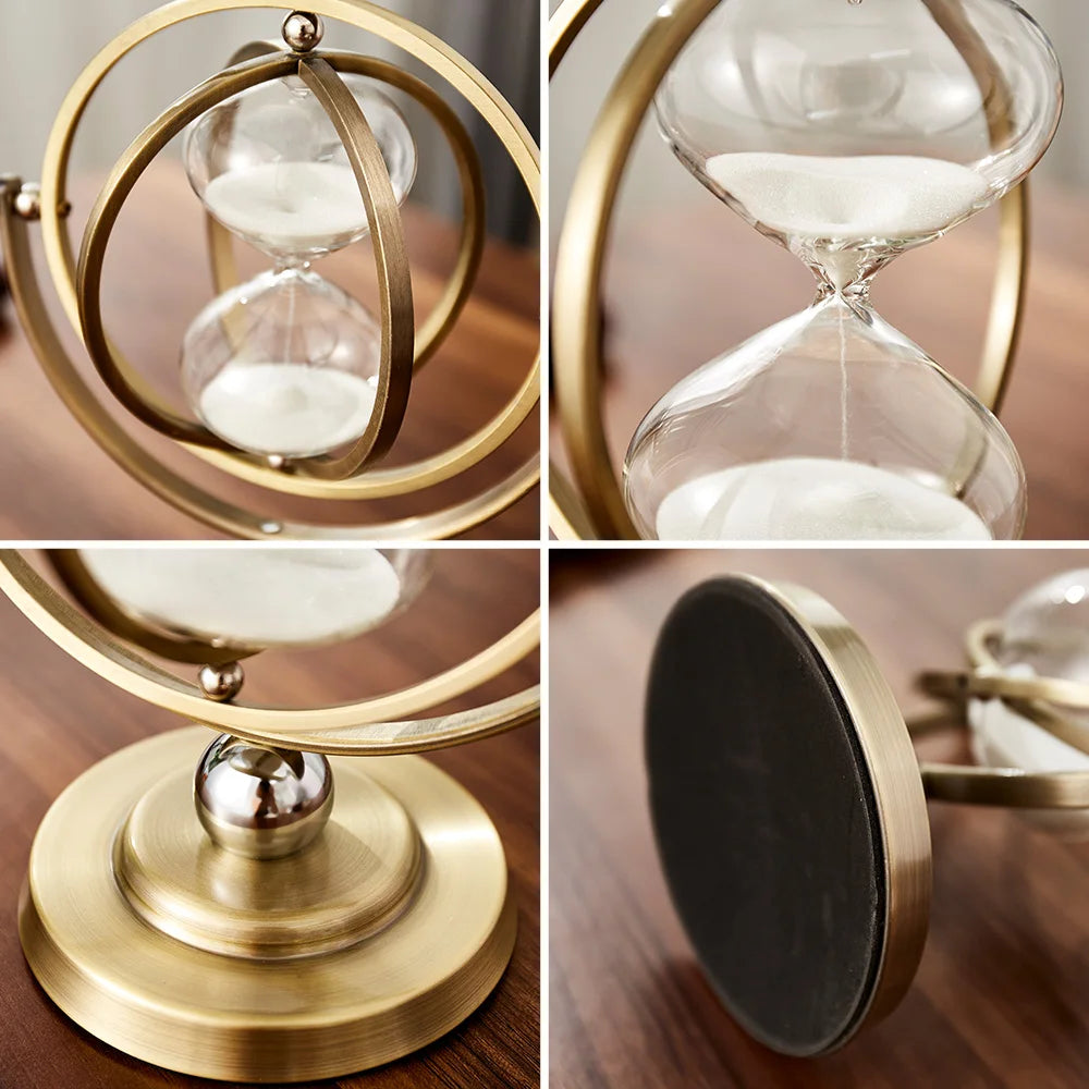 2021 Nordic Creative Retro Metal Hourglass Timer TV Cabinet Porch Decoration Hourglass Timer Office Home Decoration Ornaments