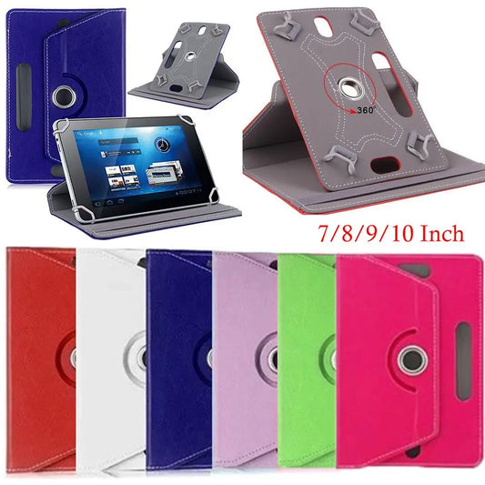 360 Degree Rotating Universal Tablet Case PU Leather Cover For Samsung Galaxy Tab 7 8 9 10.1 inch Android Tablet PC