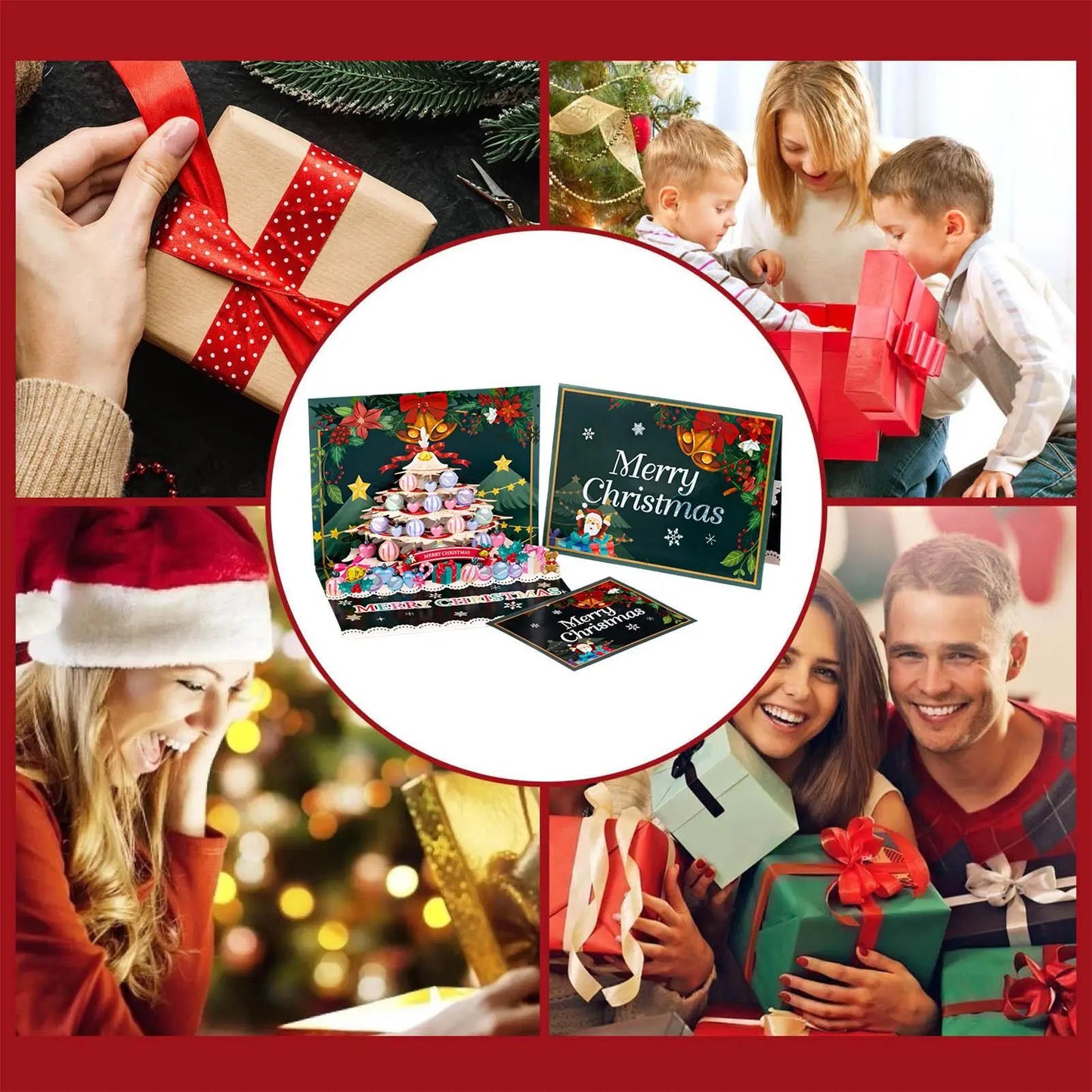 Christmas Cards With Envelopes Funny Giftcards 3D Merry Christmas Giftcards For Friends Women Boys Girls Youth Teens Grandma