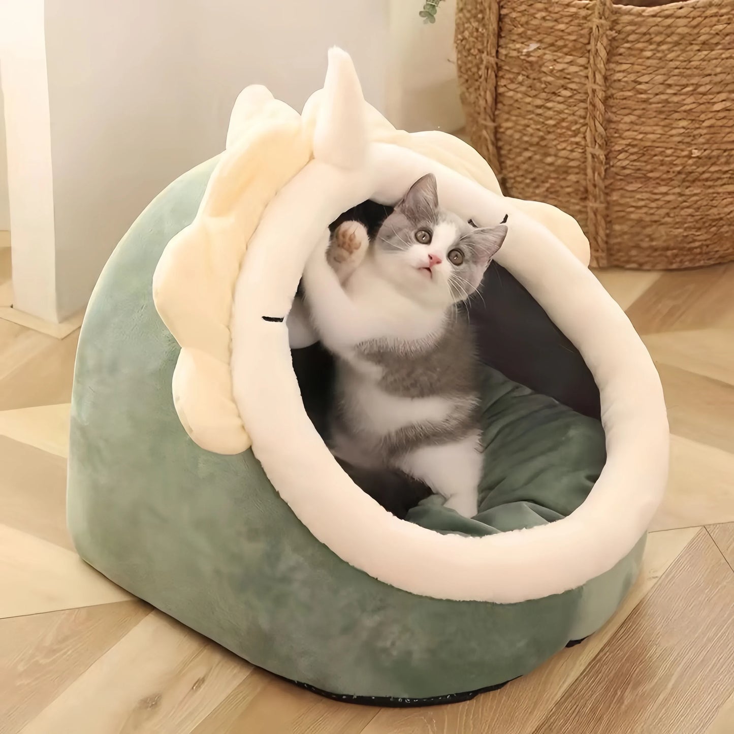 Cute Cat Bed Pet House Kitten Lounger Cushion Small Dog Tent Mat Washable Puppy Basket Cave Mat Soft for Cats House Bed Supplies