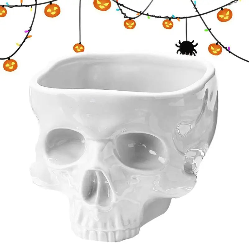 Halloween Skeleton Food Snack Bowls Candy Dish Skull Head Serving Tray Home Decor Snack Ceramic Bowl Halloween Party Supplies