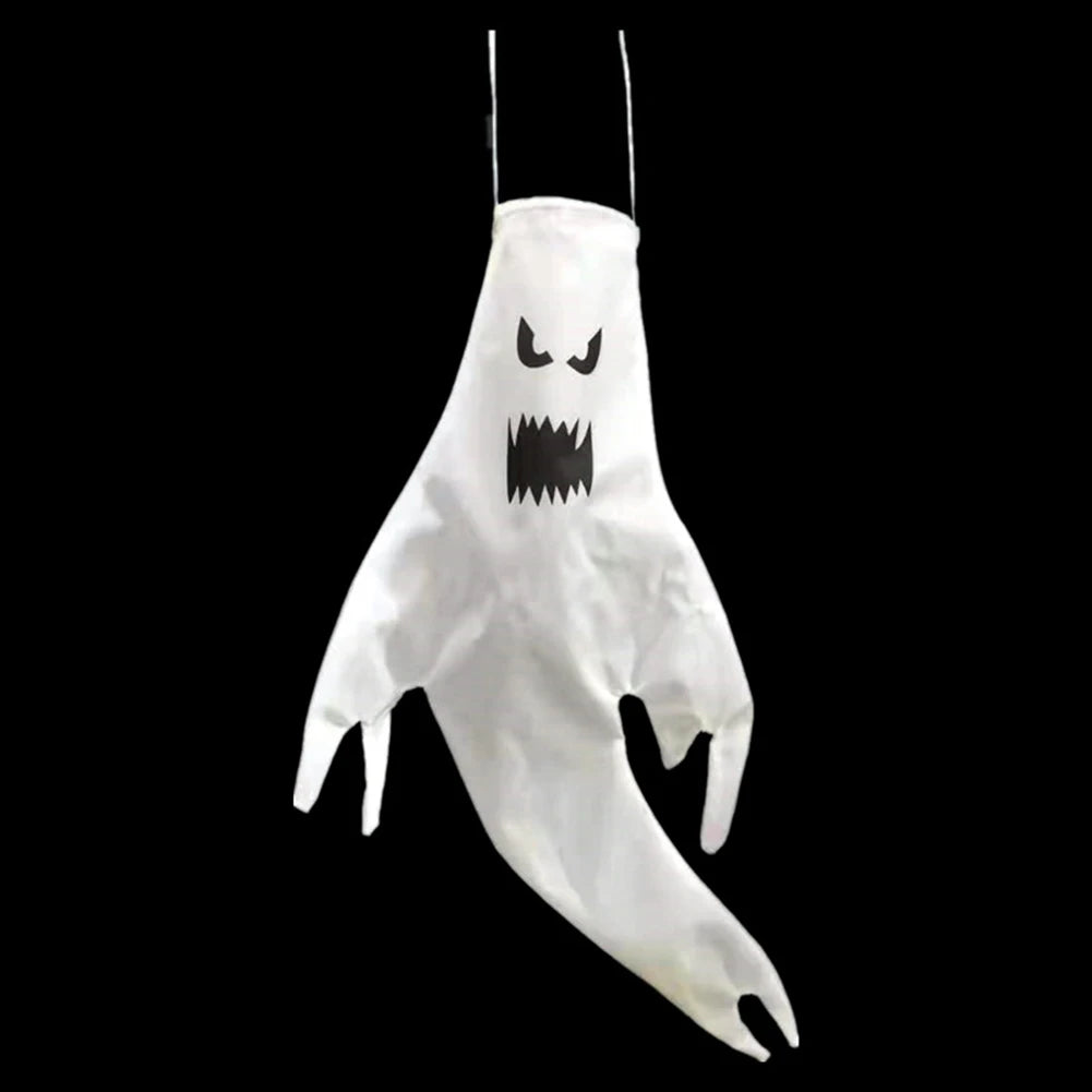 Outdoor Halloween Ghost Decoration Tree Hanging Windsock White Flying Ghosts Outdoor Haunted House Decor Outside Party Supplies