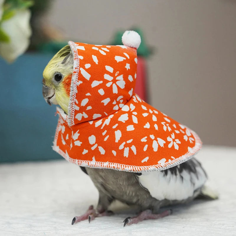 Warm Bird Clothes Winter Thickened Parrot Cloak Small Animal Outdoor Parrot Clothes Pigeon Cockatiel Bird Supplies Accessories