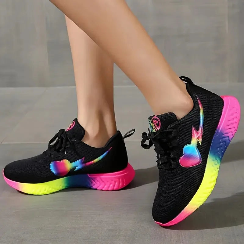 Summer New Sneakers Women Casual Shoes Bright Sole Women Sneakers Outdoor Jogging Trainer Female Vulcanized Shoes