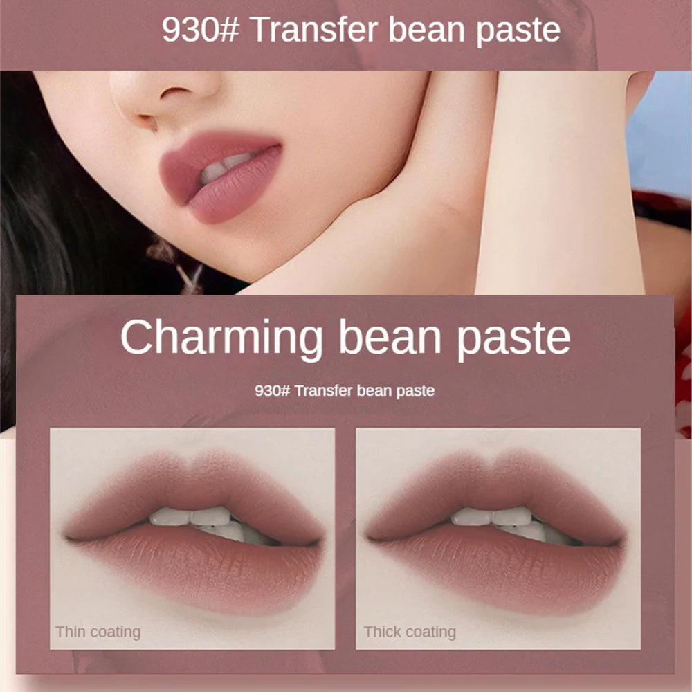 1/2PCS Lip Mud Matte Lipstick Mist Velvet Silky Lip Makeup Rapid Film-forming Lip Mud Rapid Film Formation Lipstick For