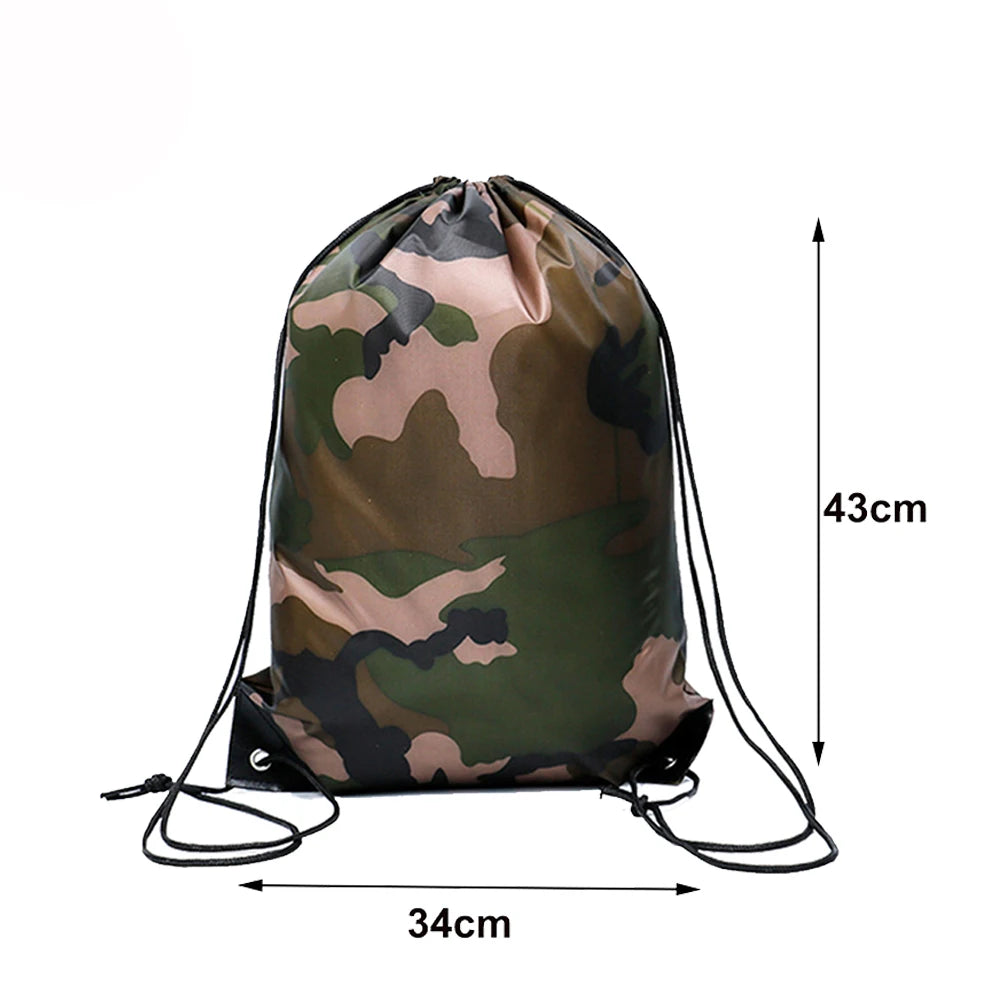 10/30/50pcs Camo Bag Drawstring Backpack For Army Birthday Party Decor Kids Boys Military Supplies Favors