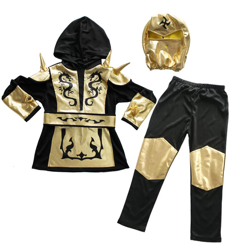 Halloween Costumes for Kids Ninja Costume Boys Halloween Costumes Shirts with Hood Pants