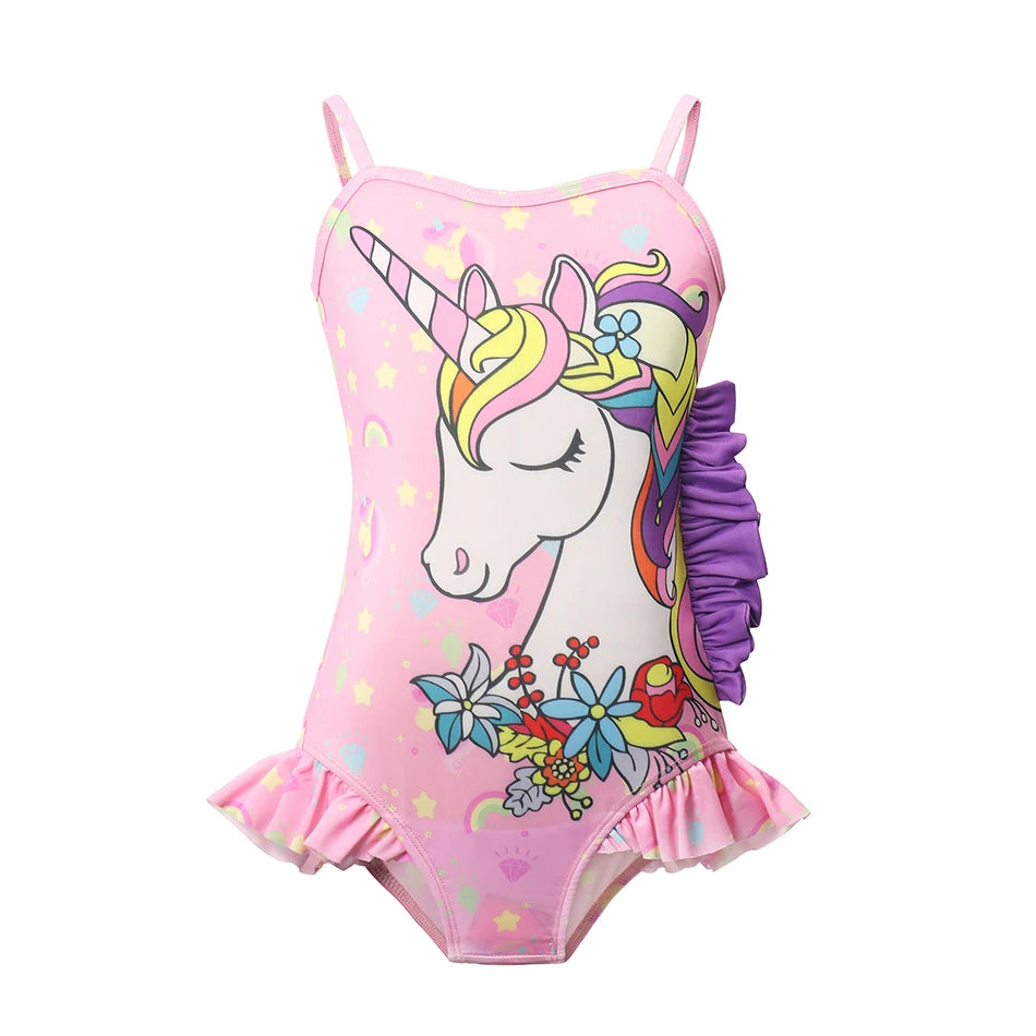 2024 Girls Summer Swimming Baby Bathing Suit Kids Swimwear Swimsuit Children Princess Costume