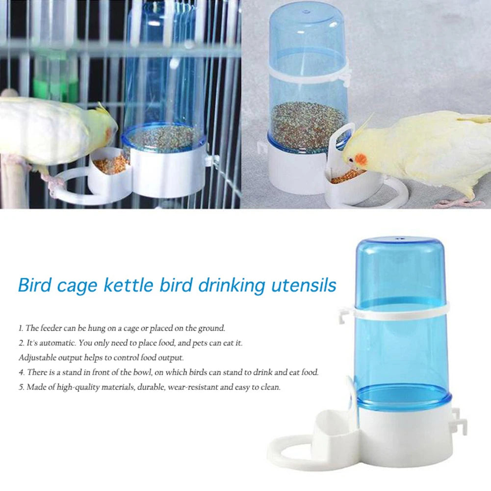 Bird Water Drinker Feeder Container Squirrel Parrot Water Dispenser Pet Bird Food Box Dispenser Cage Accessories Birds Supplies