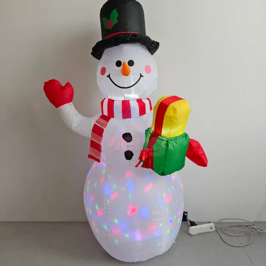 Customizable colorful light inflatable snowman for Christmas garden decoration and indoor display