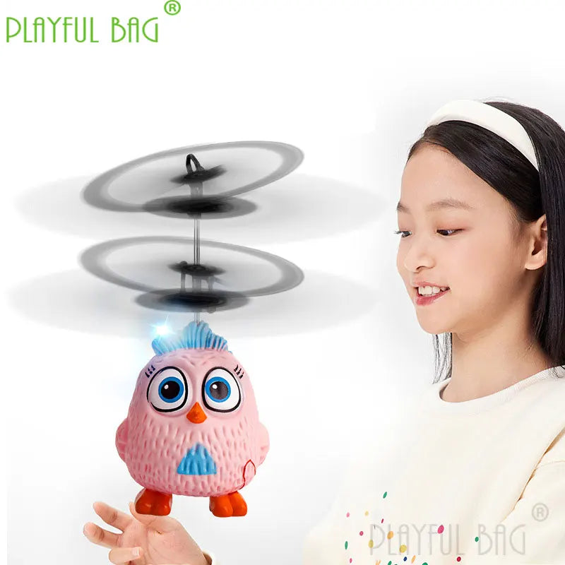 New Hot Mini Cute Fly Bird Drone Fly Flashing Helicopter Gesture Induction Pink Children RC Gift Figure USB Kid Toys VD114