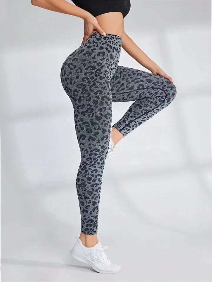 High Waist Sports Leggings Women Seamless Leopard Yoga Pants Sexy Hip Lift Trainning Fitness Outdoor Sports Tights for Women
