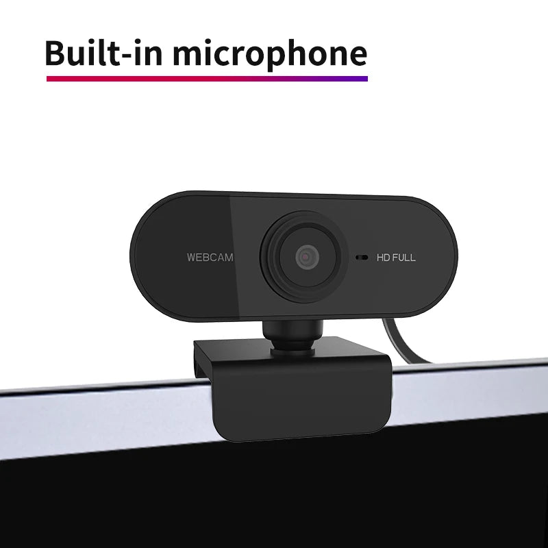 1080P high-definition mini computer camera, live streaming camera, built-in microphone, USB network camera, support for laptop