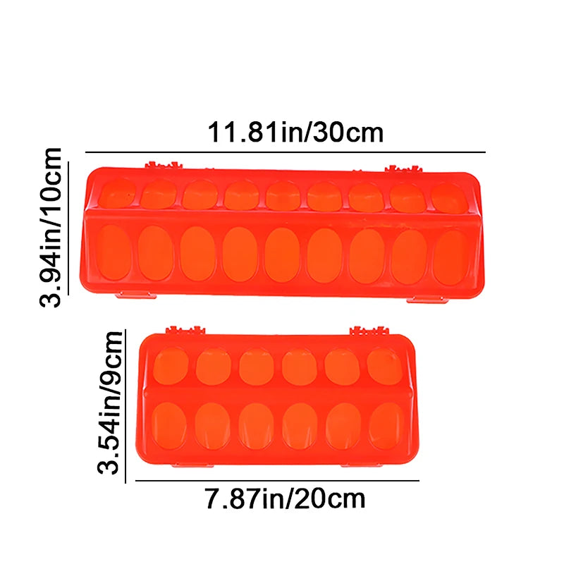 1 Pc Double Row 12/18 Holes Poultry Ground Feeder Plastic Clamshell Feeding Chicken Groove Farm Breeding Supplies