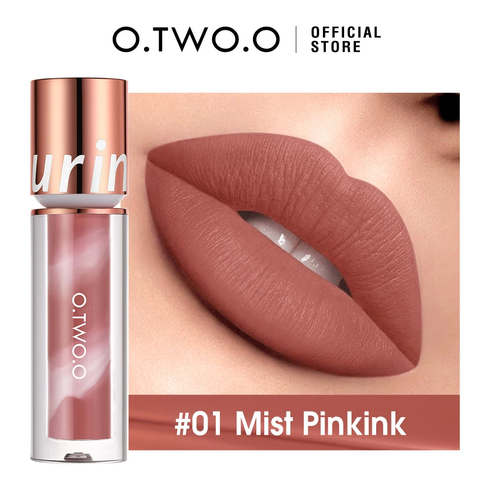 O.TWO.O Lipstick Lip Gloss Makeup Waterproof Velvet Non-stick Cup 8 Colors Lip Tint Matte Long Lasting Sexy Red Liquid Lip Stick