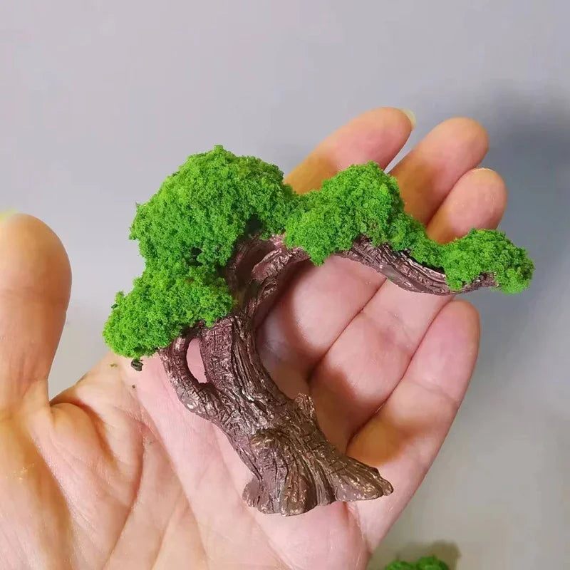 10Pcs/model trees/miniatures plants/lovely cute/fairy garden gnome/moss terrarium decor/crafts/bonsai/DIY supplies