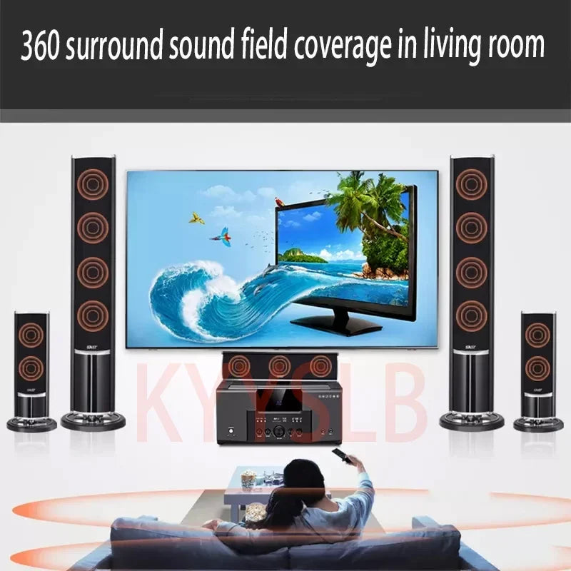 KYYSLB 5.1 Home Theater Sound System Audio Set Living Room Home Amplifier Speakers Audio 3d Surround TV K Song Speaker