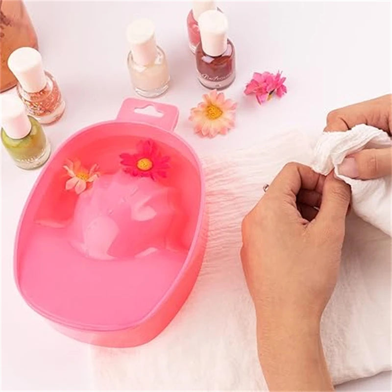 Nail Soaking Soak Off Tray Bowls Nail Art Hand Wash Gel Polish Remover Kit DIY Salon Nails Spa Bath Treatment Manicure Tools