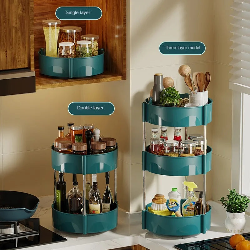 Multifunctional Rotating Seasoning Storage Rack for Kitchen Countertop - The Ultimate Space-Saving Solution