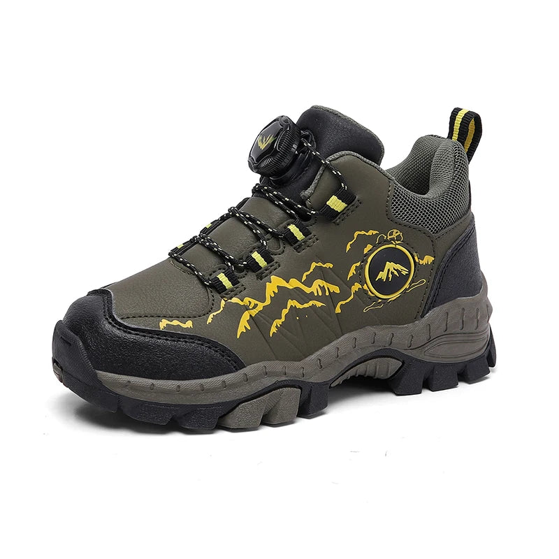 New Autumn Winter Hiking Shoes for Kids Non-Slip Outdoor Shoes Children Warm Mountaineering Trekking Climbing Sports Shoes Boys