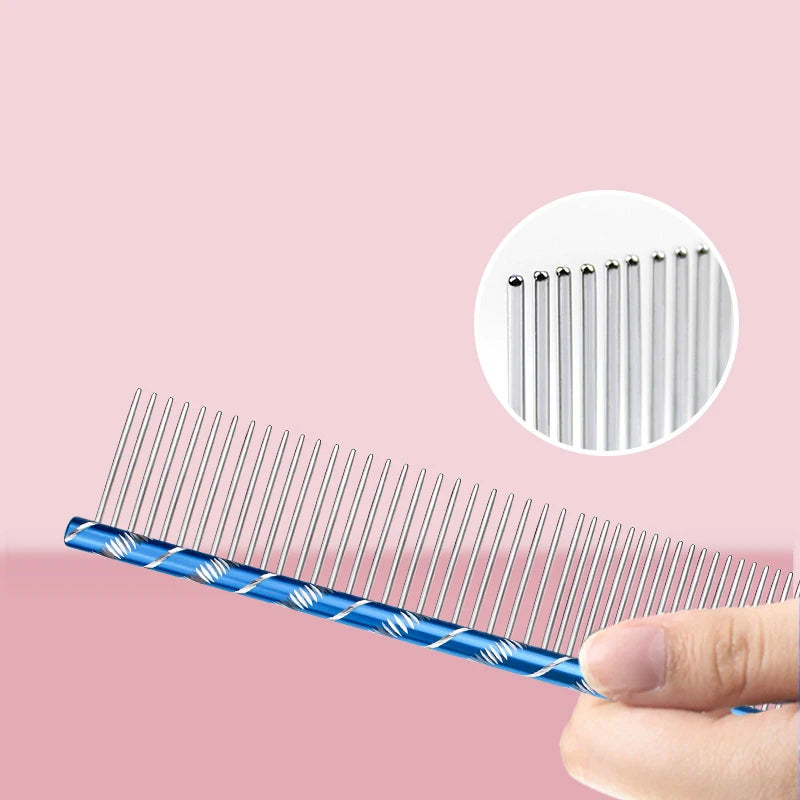 Dog Comb Long Thick Hair Fur Removal Cleaning Brush 16/19/20/25cm Stainless Steel Lightweight Pets Cat Grooming Combs for Dogs