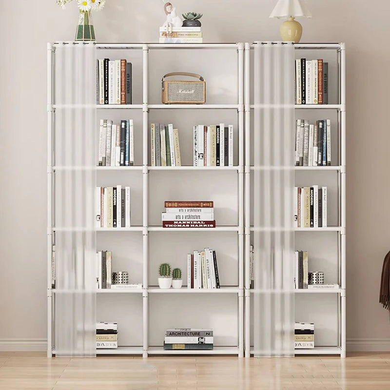 Simple Bookshelf Floor To Floor Storage Rack Living Room Sundries Storage Cabinet Shelf Household Multi-layer Storage Wardrobe