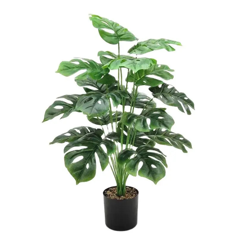 57cm/75cm Nordic Artificial Plant 18 Turtle Back Leaves Longevity Leaf Home Interior Decoration Large Green Plant Fake Plant DIY