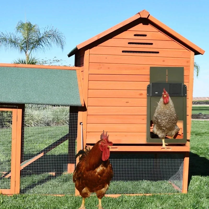 Automatic Chicken Coop Door Chicken Automatic Door Light Sensing Auto Chicken Door Opener Chickens Supplies Battery Powered