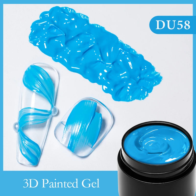 Mtssii 8ml Clear Non Stick Hand Solid Extension Nail Gel Polish 3D Carving Flower Nail Art Building UV Gel Acrylic Varnish